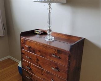 4 drawer chest $20 and lamp $30