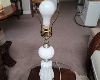 Milk Glass lamp $20