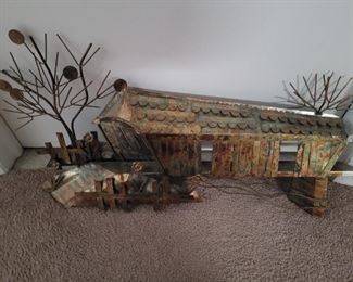 Metal Barn wall hanging -$20