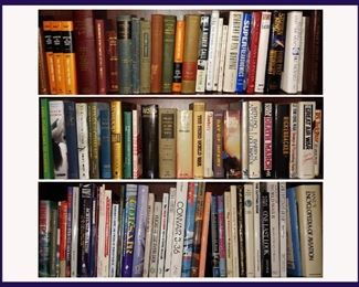 Lots of Really Nice Coffee Table Books, Military, Gun, Wild West and Aviation Books, Cookbooks Books, and More; a Good Library with a lot of Variety!