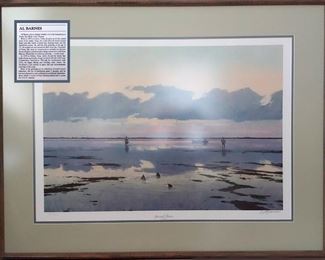 Al Barnes Signed and Numbered Large Framed Print 
