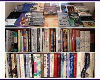 Lots of Really Nice Coffee Table Books, Military, Gun, Wild West and Aviation Books, Cookbooks Books, and More; a Good Library with a lot of Variety!