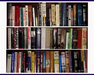 Lots of Really Nice Coffee Table Books, Military, Gun, Wild West and Aviation Books, Cookbooks Books, and More; a Good Library with a lot of Variety!