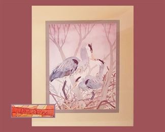 Framed, Signed and Dated Watercolor by Artist Dan Goad 