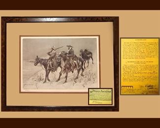 Fredrick Remington Print Numbered