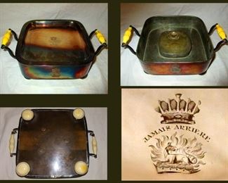 Jamais Arriere Marked Silver Plated & Lidded Pan