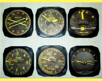 Set of Cool Vintage Airplane Instrument Coasters