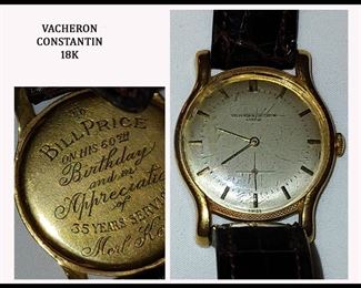 Vacheron Constantin 18K Gold Watch c1940s in Working Order 