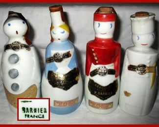 Garnier France Figural Small Liquor Bottles 