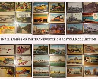 Small Sample of the Transportation Related Postcard Collection