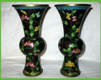 Pair of Cloisonné Vases 