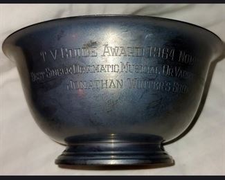 TV Guide Best Variety Show Award to Johnathan Winters 1964, Sterling Bowl