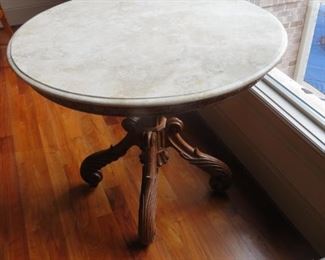 MARBLE TOP CENTER TABLE.