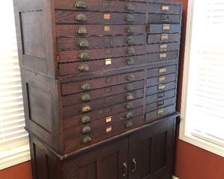 Primitive flat filing cabinet 