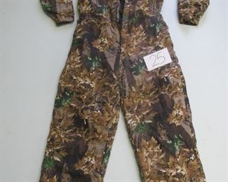 Camo coveralls size large