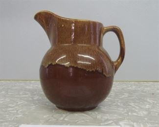 Vintage brown drip pitcher