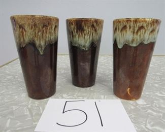 We have a good amount of brown drip vintage dishes this auction