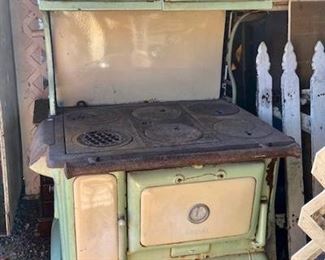 Antique Regal Enamel Wood Stove