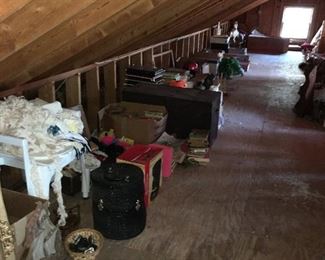 The walk-in attic is full of great items that needs to be dug through.