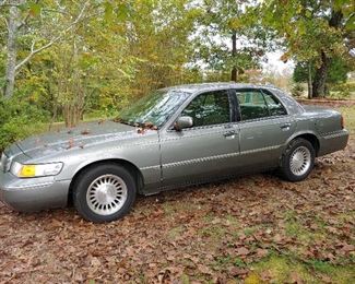 2001 Mercury Grand Marquis, one owner, family bought new and only has 67,000 original miles. Oil changes regularly and taken very good care of.