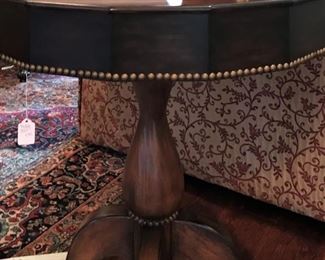 Nail head trimmed side table