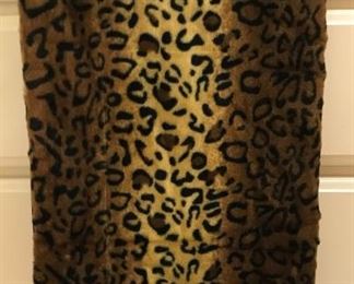 Leopard print throw