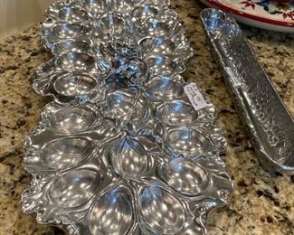 2 dozen boiled egg plate by Arthur Court