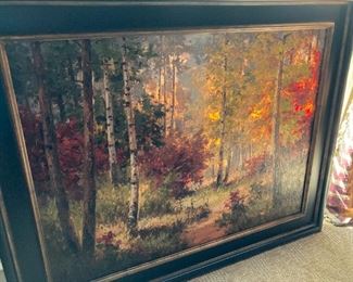 Framed fall scene