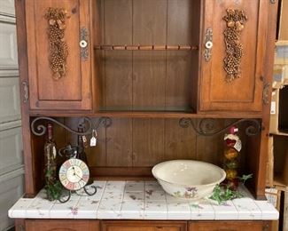Lovely hutch with tile surface