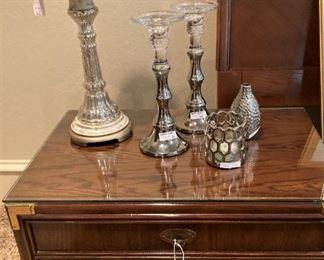 One of two 3-drawer nightstands