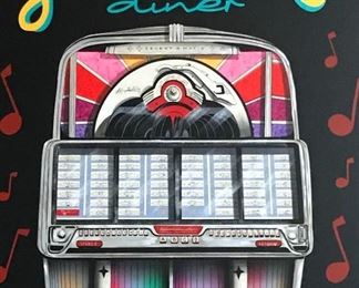 Dee Dee' s Diner jukebox wall art