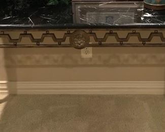 Sofa table with marble top