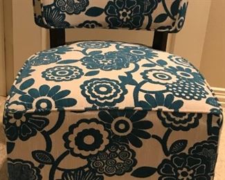 Turquoise & white chair