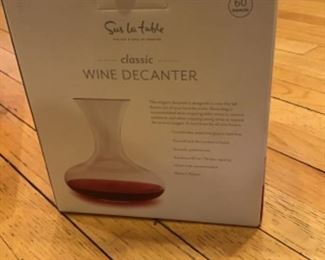 New Sur La Table Classic wine decanter.                         Great gift new $99     SELLING for $45