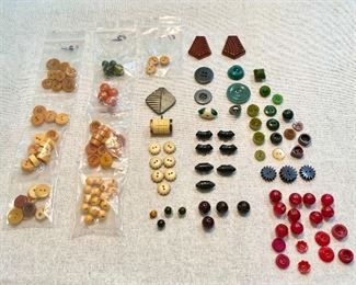 Bakelite collection of buttons. $40