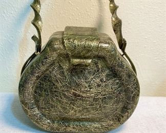 "1950's" Lucite purse from Kansas City, Mo department store. Handle needs repaired. See additional photo. $35