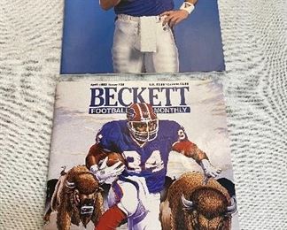 "1992" Issues of Beckett Football Monthly. Jim Kelly on the cover of the January #22 issue. (2) $8