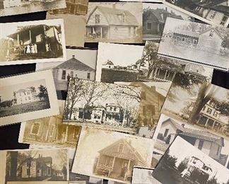 Real Photo Post Cards (RPPC) - Lot of 19 photo's of homes, $30