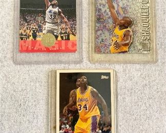 Shaquille O'Neal Cards - Fleer Metal  #183 ,"1996-97", Upper Deck #173,  "1995" NBA second all star team, Topps "1996" NBA's top ten in scoring. Cards are in excellent condition & have been in cases. (Lot 3) $50