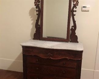 Empire/Victorian Marble Top Dresser