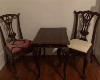Chippendale Style Chairs and Table
