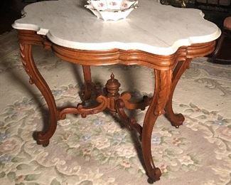 Victorian Marble Top Center Table