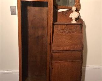 Victorian Oak Side By Side Secretary