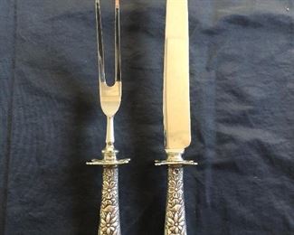 Repousse Sterling Carving Set