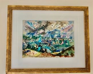 $1750; Framed watercolor; signed David Fredenthal ; 18 in. (H) x 22 in. (W); (American 1914-1958); Provenance = Kelleher Gallery 