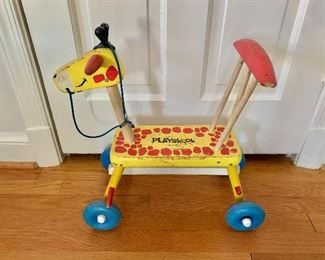 $40 - Vintage Playskool Giraffe Ride Along Toy 19 in. (H) x. 16 1/2 in. (L) x 9 in. (W of seat)