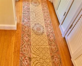 $125 - Needlepoint Rug (no backing). 10 ft. 1 in. x 2 ft. 3 in.