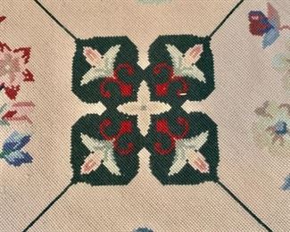 Detail, needlepoint rug