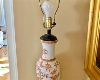 $60 - Lamp without shade 28 in. (H) x 6 1/2  in. (W, widest point of lamp)