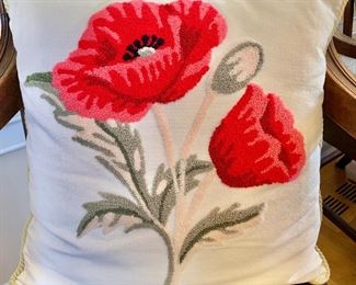 $24 - Floral pillow #2. Approx. 15" x 15"